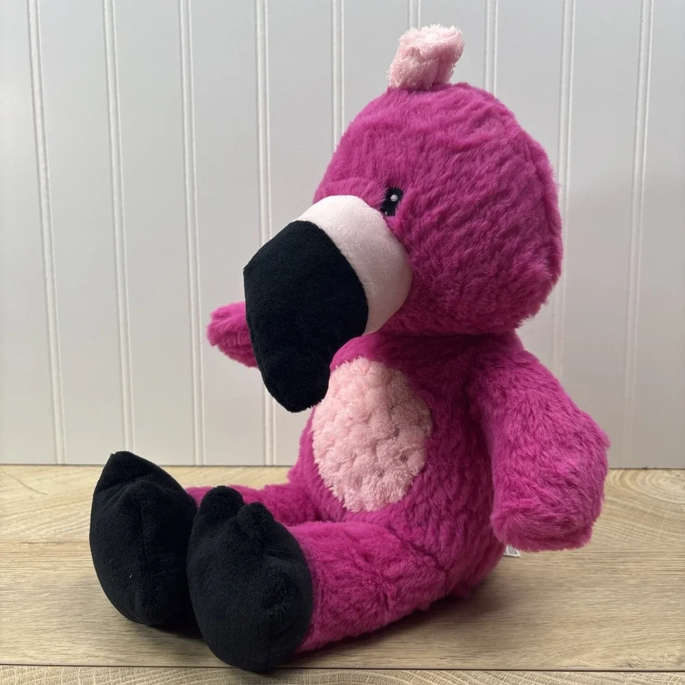Spark Create Imagine Pink Flamingo Bird Plush Stuffed Animal Baby Rattle Crinkle